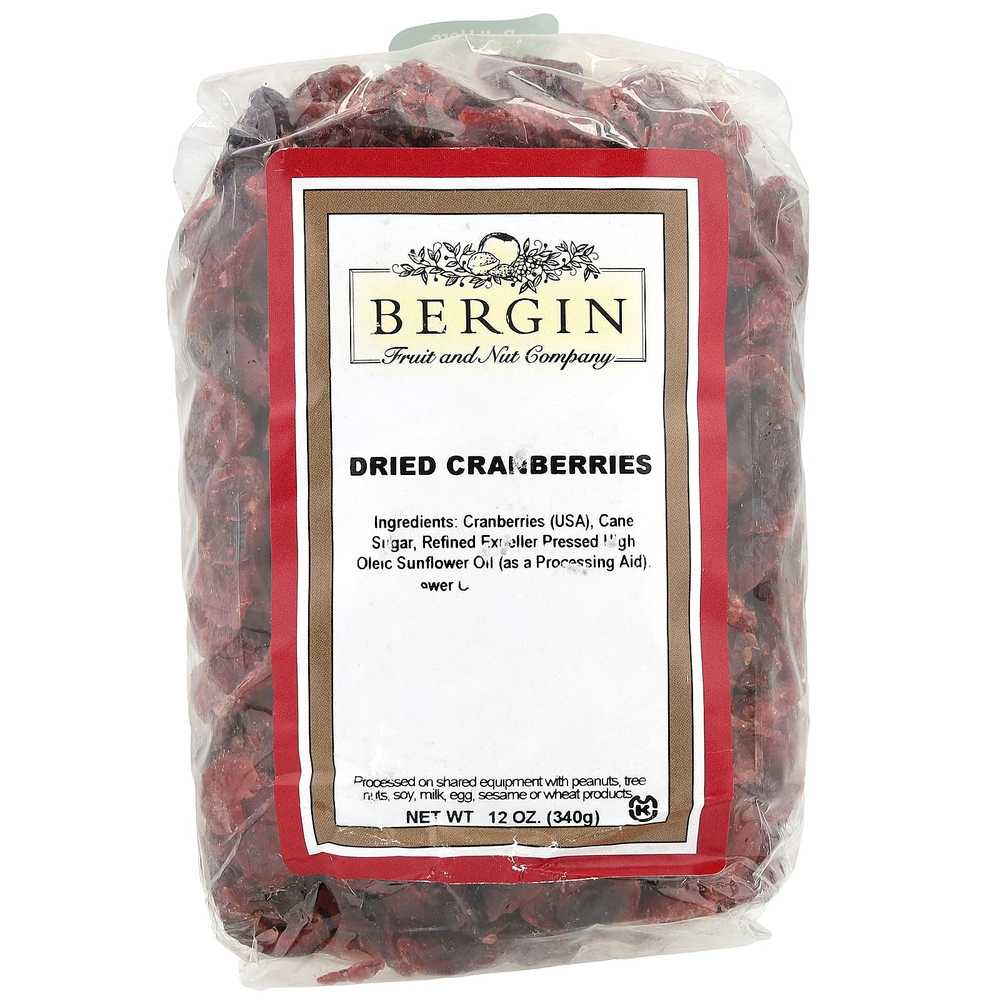Bergin Fruit and Nut Company, сушеная клюква, 340 г (12 унций)