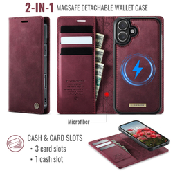 Чехол-кошелек CaseMe 2 in 1 MagSafe iPhone 16+