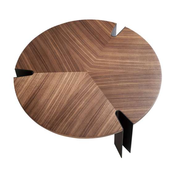 Журнальный столик Angel Cerda 2113, Ø90х36 см, орех