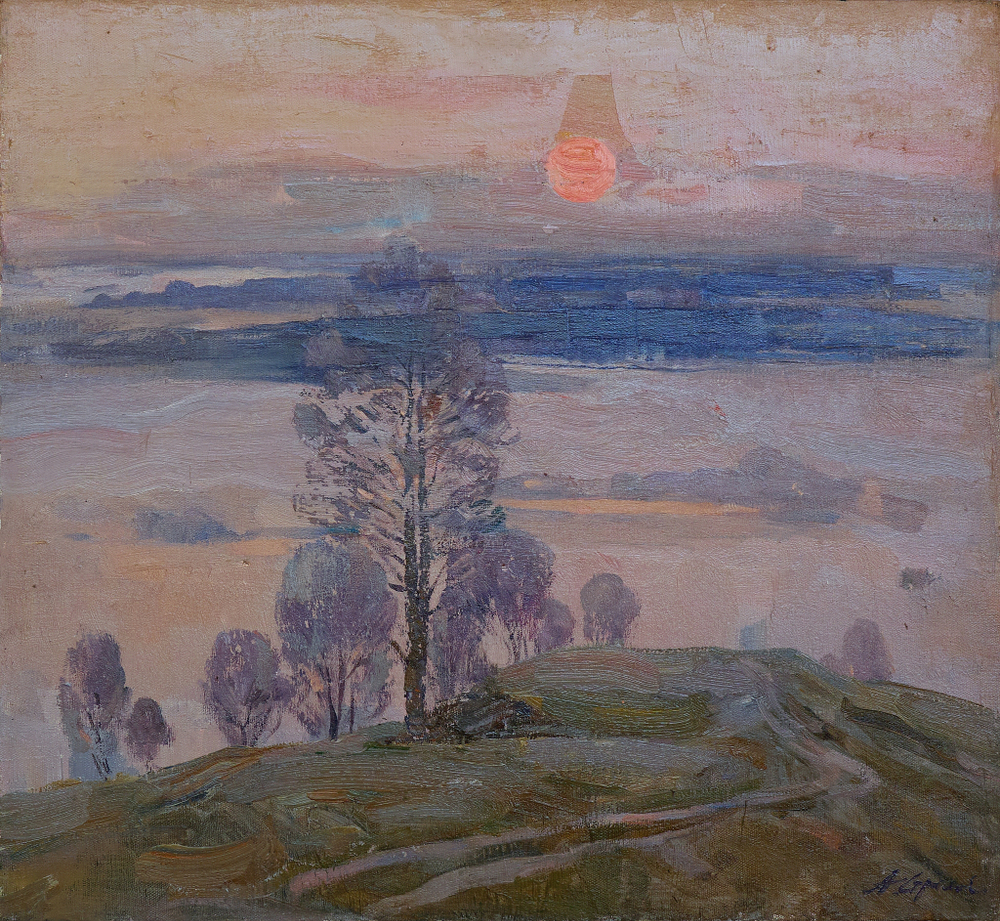 Картина Стрелова А.Е. "Восход" холст/масло 60х65,5