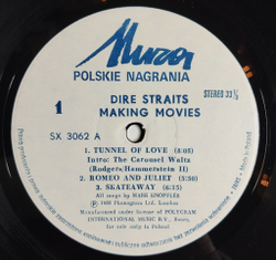 Винтажная виниловая пластинка LP Dire Straits Making Movies (Польша 1991)