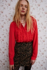 Блуза "Хризантема", красный