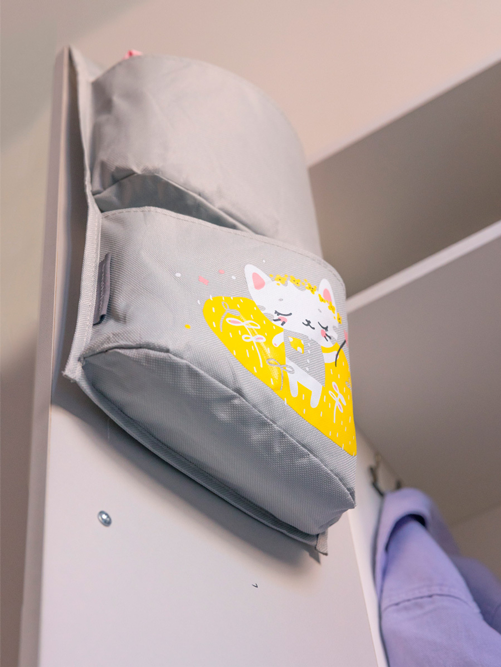 Набор для детского сада: кармашек, коврик, мешок. Котик