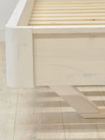 Кровать 180х200 Калантея, двуспальная, деревянная из массива сосны, белый