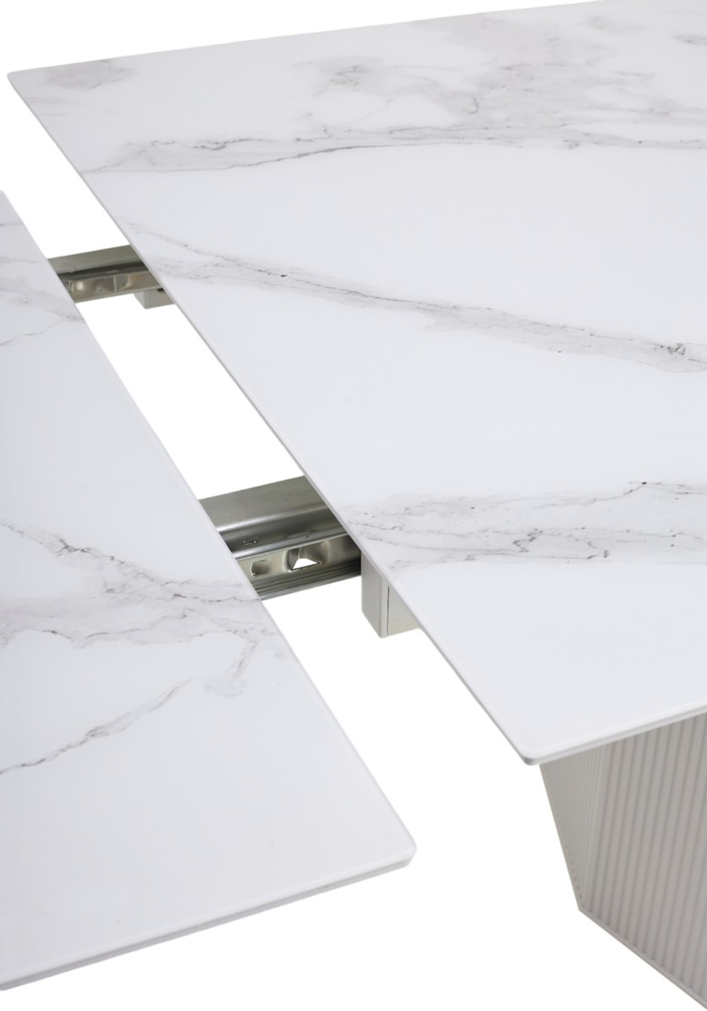 Стол М-City DISAUR Моцарт 200 Белый мрамор, стекло, Белый