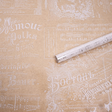 Пленка прозрачная "Музыкальная" 70см*200гр