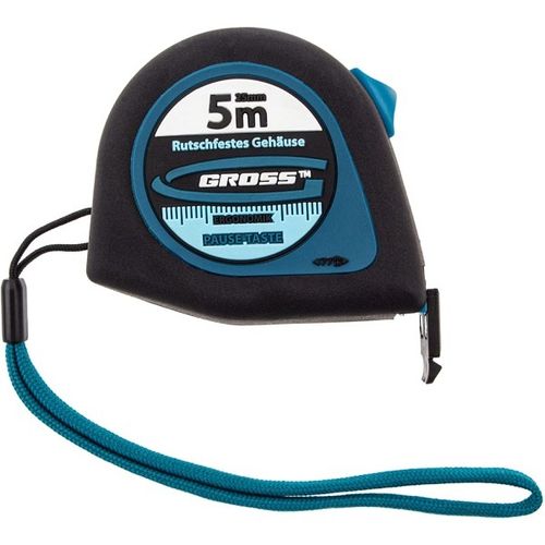 Рулетка 5 м 25 мм магнитный обрезиненный зацеп GROSS