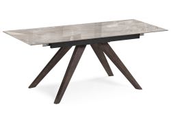 Керамический стол Морсби 140(200)х80х76 statuario cara / дуб монтана