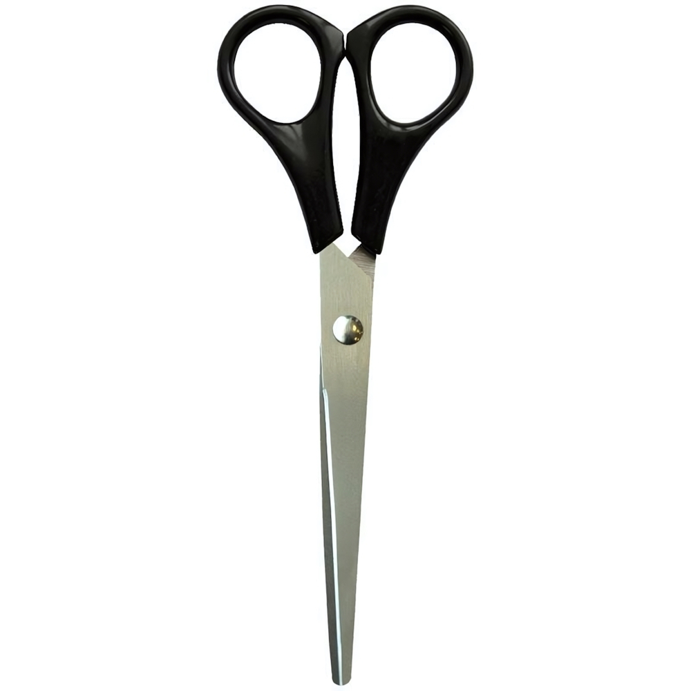 Ножницы 13,7см. черные ручки, чехол ПВХ (Спейс)