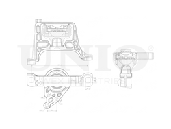 Опора двигателя правая UNIO RMP-15078