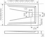 Поддон литьевой Good Door Flow 80x120 Белый