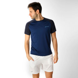 Мужское теннисное поло Babolat Play Crew Neck T-Shirt Men - Dark Blue, Blue
