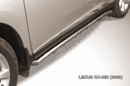 Пороги из нержавейки Lexus RX-350 (2008-2012) d57 труба с гибами