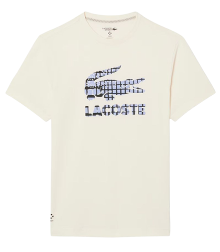Мужская теннисная футболка Lacoste Tennis x Daniil Medvedev - ecru white