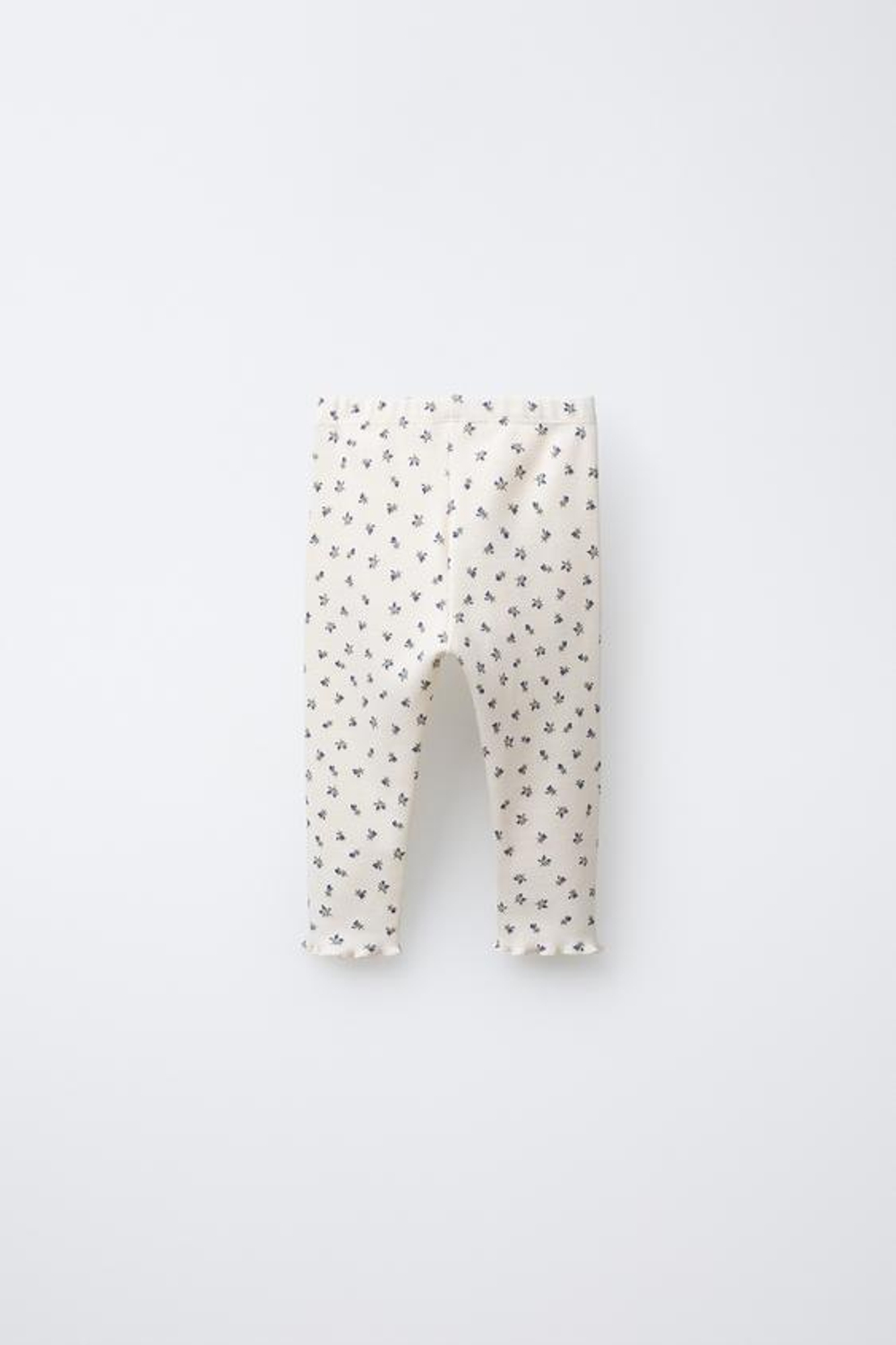 ZARA ЛЕГИНСЫ С ПРИНТОМ, ЭКРЮ/СИНИЙ