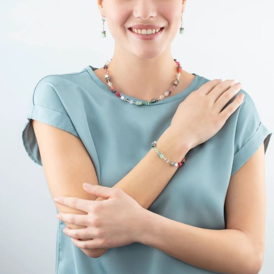 Серьги Coeur de Lion Green-Pink 4023/20-0504