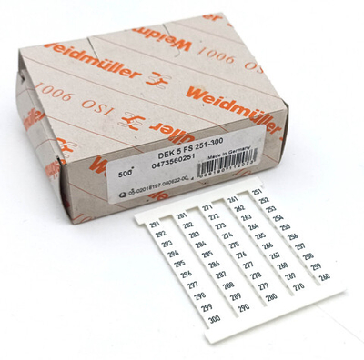 Маркер для клемм 5х5мм dekafix 5 FS 251-300 (500шт.) Weidmuller 0473560251