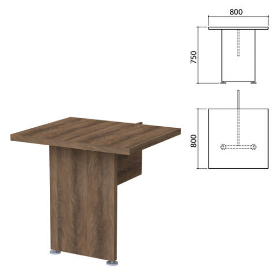 Модуль стола приставного "Приоритет", 800х800х750, лагос (КОМПЛЕКТ)