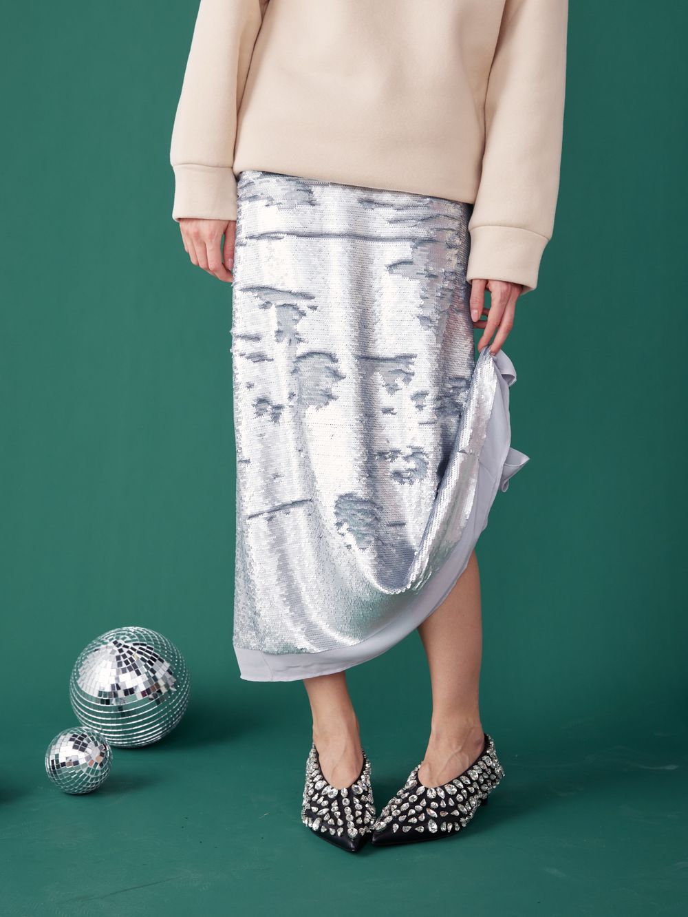 СВИТШОТ HUGE AMOUNT PASTEL BEIGE