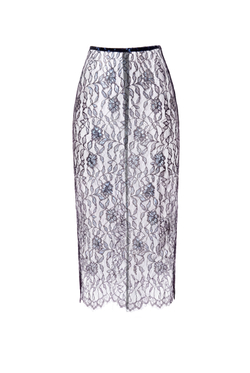 «Soft lace skirt» Прозрачная юбка миди из кружева.