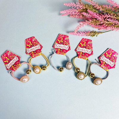 Резинка для волос 1шт «Krasa - Marta», микс 5 цветов, d-5.5см