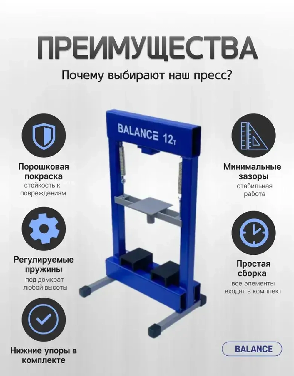 Пресс 12 т настольный (рама)
