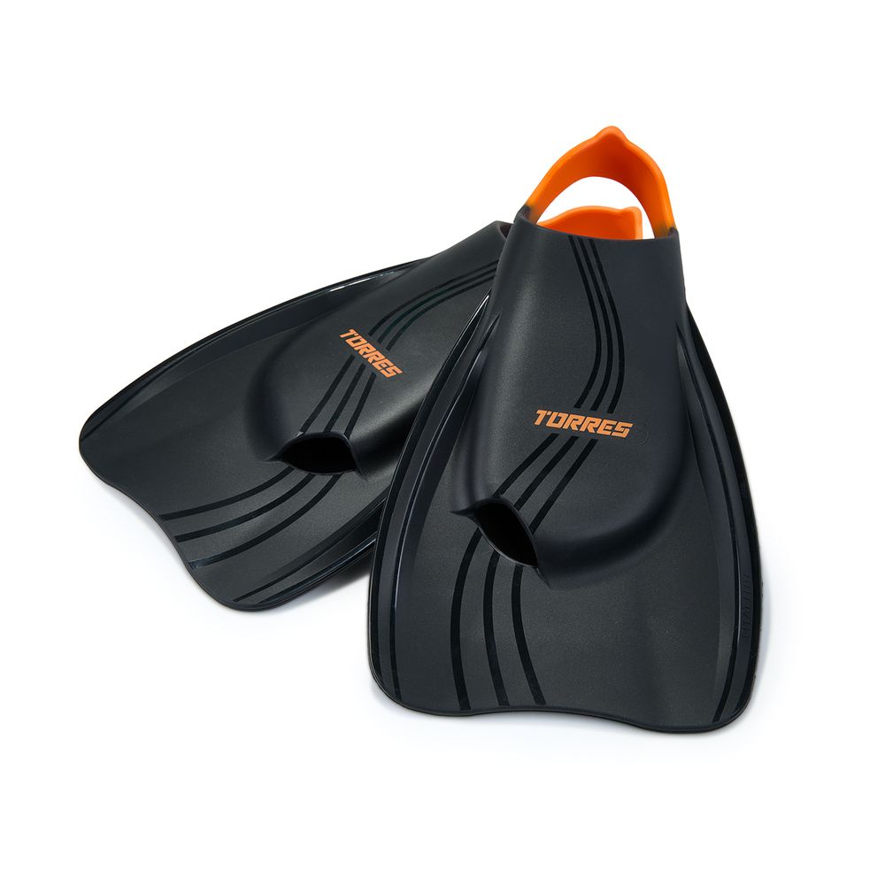 Ласты для бассейна профессиональные TORRES X1, SWF042401BL, р. EU 36-37 (XS), черно-оранжевый