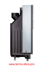 Каминная топка Экокамин ВЕГА 1200 PB принтинг черный шамот подовое горение