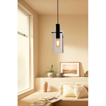 Подвесной светильник 1*E27 97366 черный/прозрачный MONTEFINO Eglo