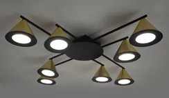 PRD-C 0075B-8 BK+GD (1) Люстра RL