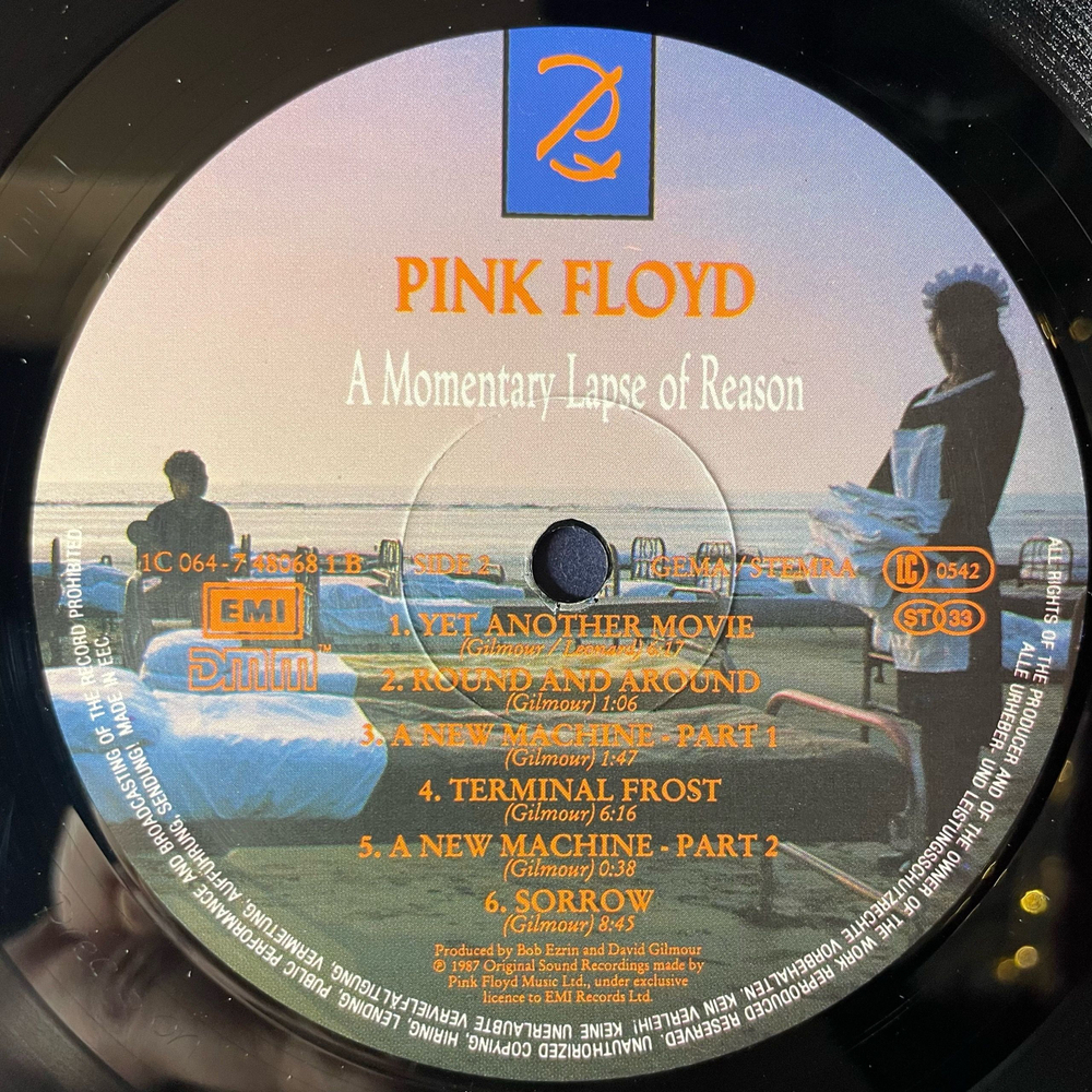 Винтажная виниловая пластинка LP Pink Floyd A Momentary Lapse Of Reason (Нидерланды 1987)