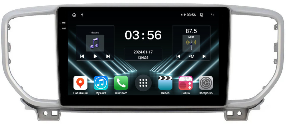 Магнитола для KIA Sportage 4 2018-2021 - FarCar DX1143M монитор 9.5" IPS на Android 13, 4+64Гб, CarPlay