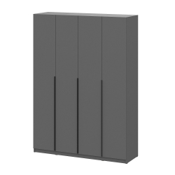 Шкаф распашной с наполнением (13 полок) ШК 5 (1600), Графит