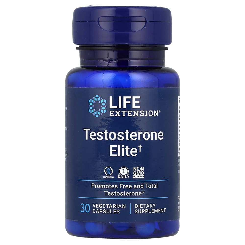 Life Extension, Testosterone Elite, 30 вегетарианских капсул