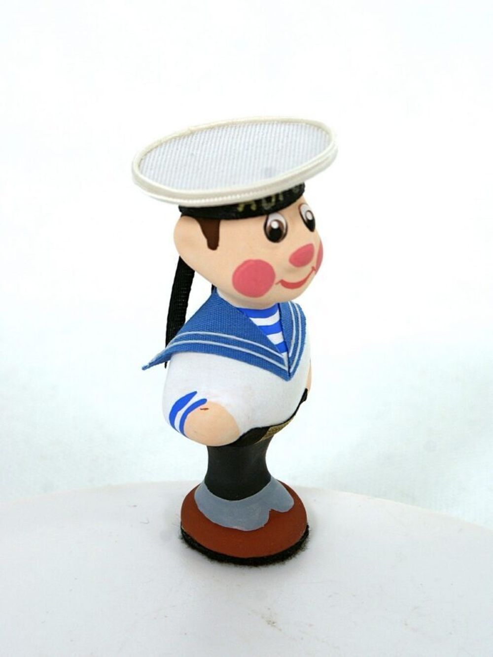 Кукла потешка Морячок. Игрушка фарфоровая ручной работы.