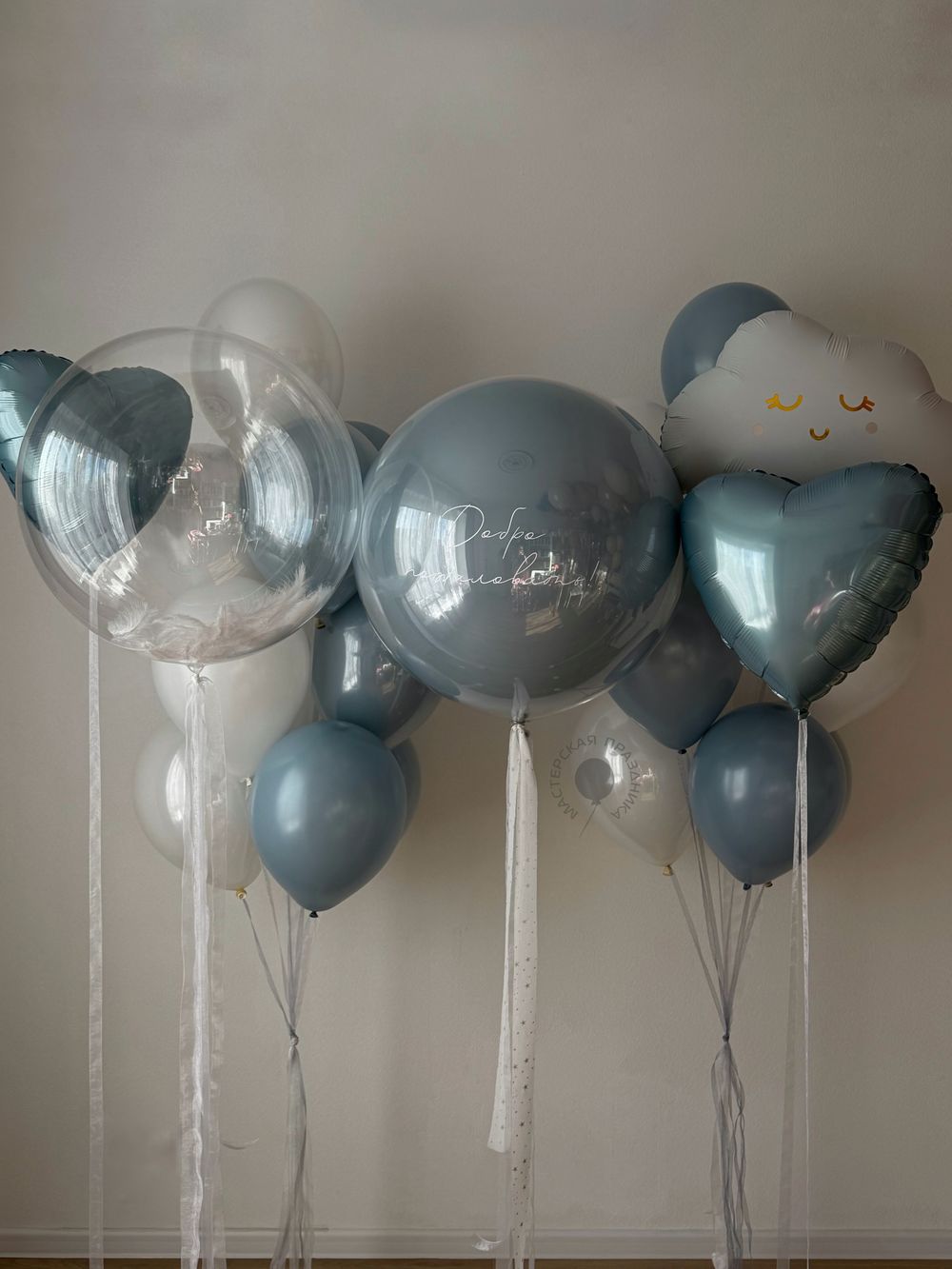 Воздушные шары на выписку для мальчика №9077 