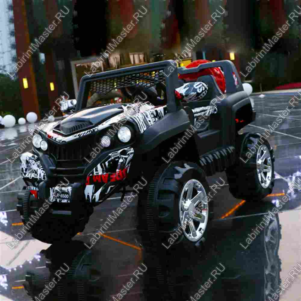 Детский электромобиль "Buggy - MalinaBay" чёрно-белый