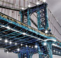 Картина "Манхэттенский мост" (плекси арт) 68x136 см.