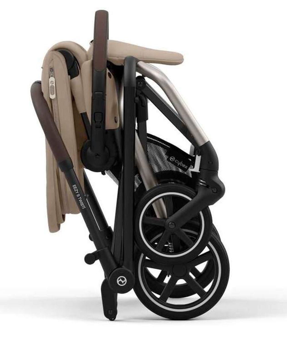 Прогулочная коляска Cybex Eezy S Twist Plus 2 TPE Almond Beige с дождевиком