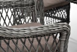 "Сицилия" обеденная группа плетеная, цвет графит