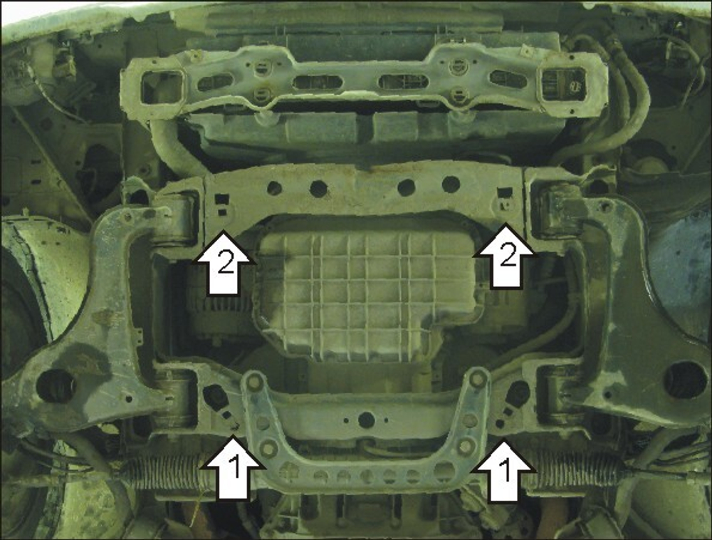 Защита картера Двигателя. 2 мм, Сталь. для Mercedes E-class 1995-1999 MOTODOR.01206