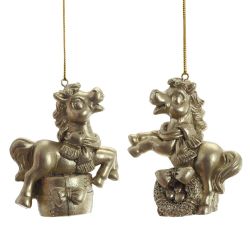 GAEM Фигурка декоративная подвесная "Лошадка", L6,5 W3,5 H7 см, 2в.