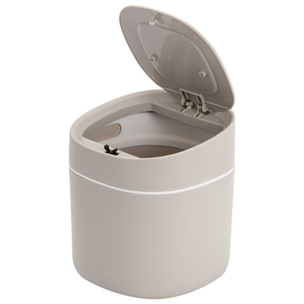 Контейнер, урна, ведерко для мусора с микролифтом НАСТОЛЬНОЕ, 2,8 л, 155х135 мм, серый, BOOMHOUSE (БУМХАУС), 238899