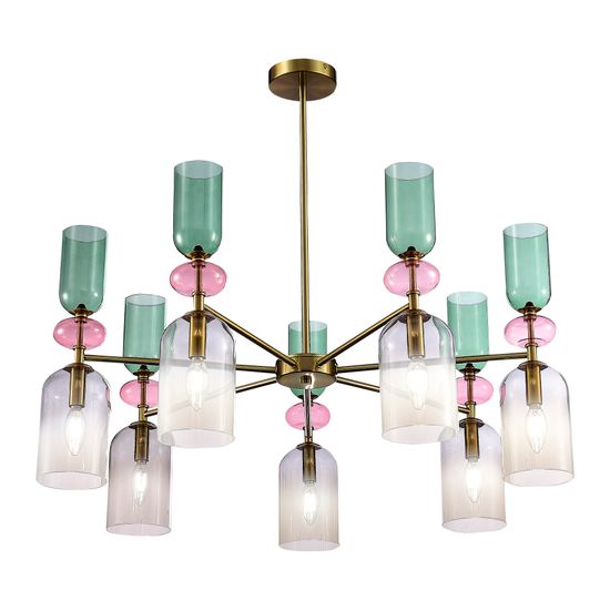 SL2000.202.07 Люстра потолочная ST-Luce Золотистый/Дымчатый E14 7*40W GEA