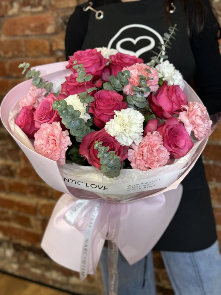 Букет авторский персиковый