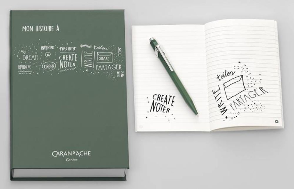 Шариковая ручка Carandache Office CHRISTMASS 2016 Olive Black Mblue (CC0849.116)