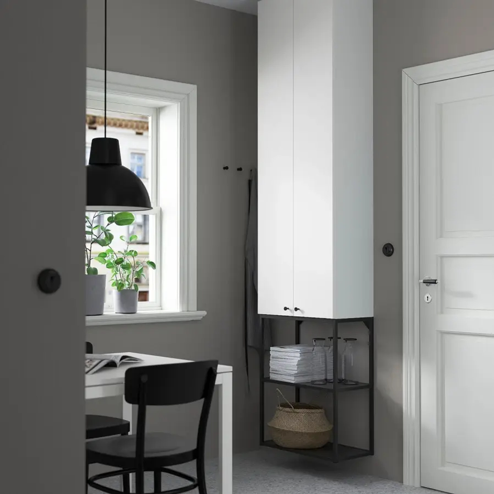 Книжный шкаф - IKEA ENHET/ЭНХЕТ ИКЕА, 60х32х255 см, белый