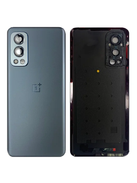 Задняя крышка для OnePlus Nord 2 серая (Gray Sierra) со стеклом камеры