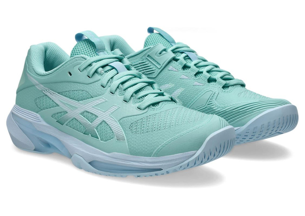 Женские Кроссовки теннисные Asics Solution Speed FF 4 - oasis green/light blue