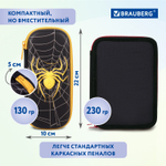 Пенал BRAUBERG 1 отделение 1 откидная планка EVA 22х10х5 см "Venomous spider" (2 штуки в упаковке)